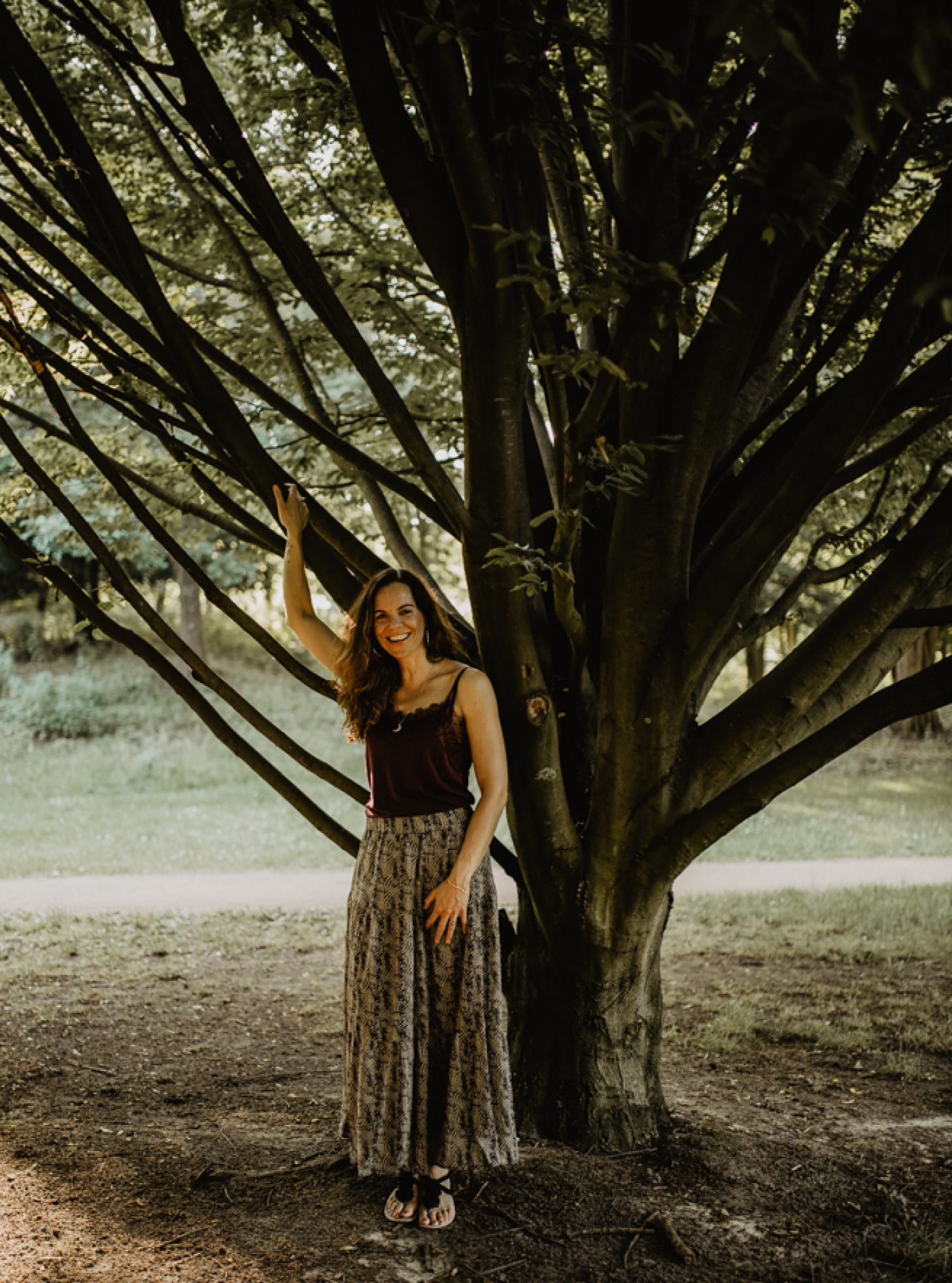 Sylvia under her favourite tree